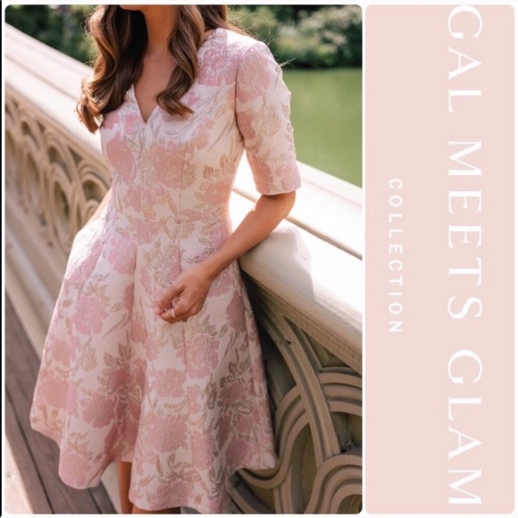Gal Meets Glam Dresses & Skirts - Gal meets glam pink jacquard dress